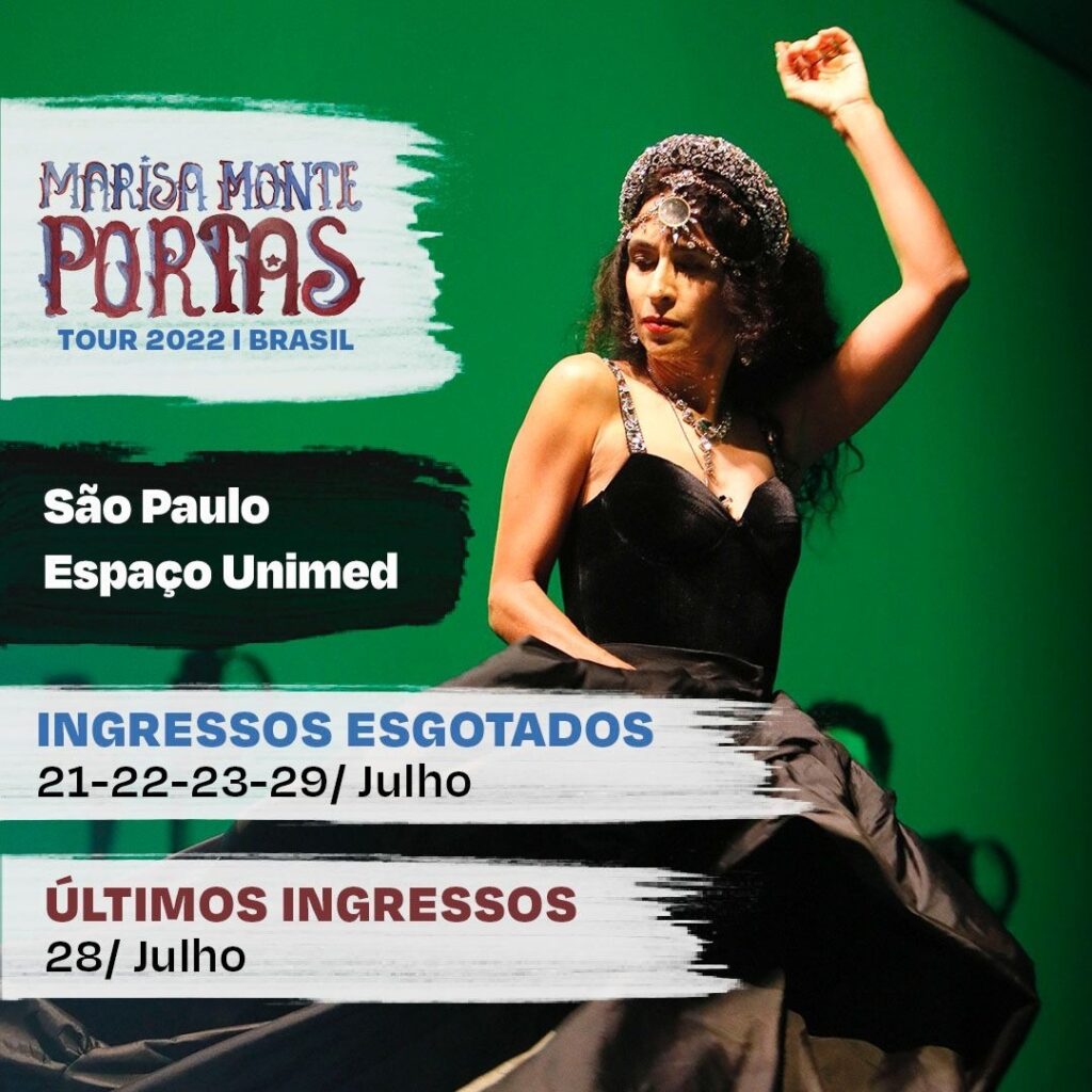 Marisa Monte em grande temporada no Espaço Unimed com tour “Portas”