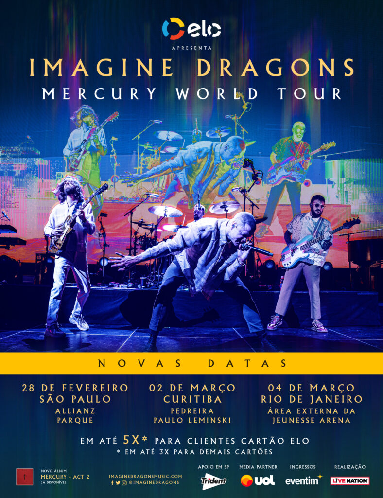 Imagine Dragons anuncia novas datas de shows no Brasil em 2023