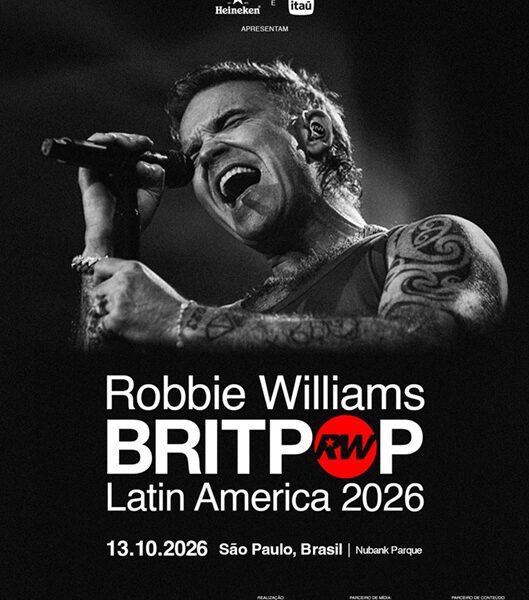 Robbie Williams chega à São Paulo com a BRITPOP Tour na próxima terça-feira (13)